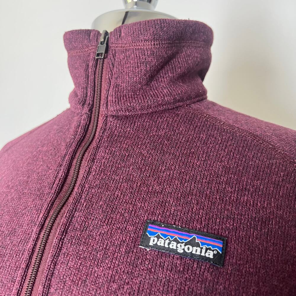 Patagonia Women's Better Sweater 1/4 Zip Burgundy Activewear Pullover Top Size S - Picture 9 of 16